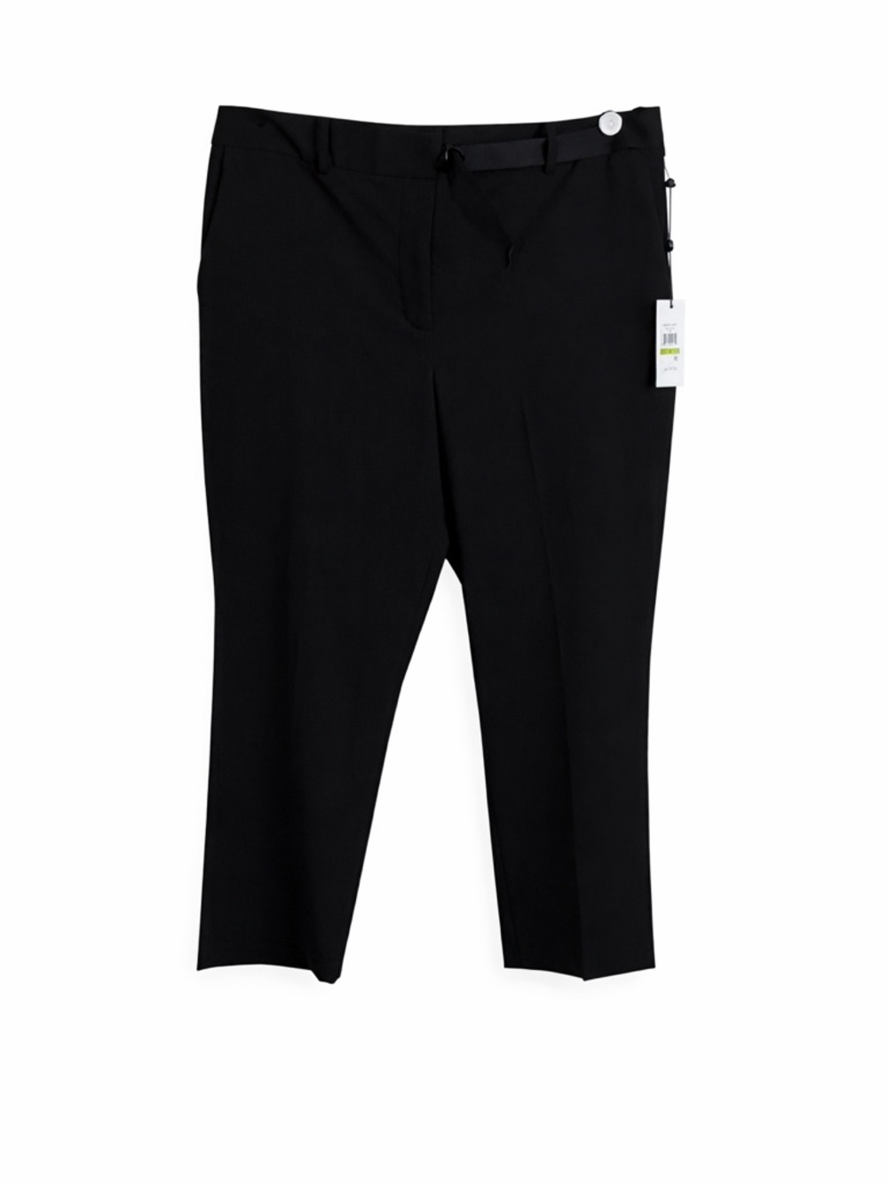 DKNY Tropical Rain Black Dress Pants Size 14 Career Work Office Trouser